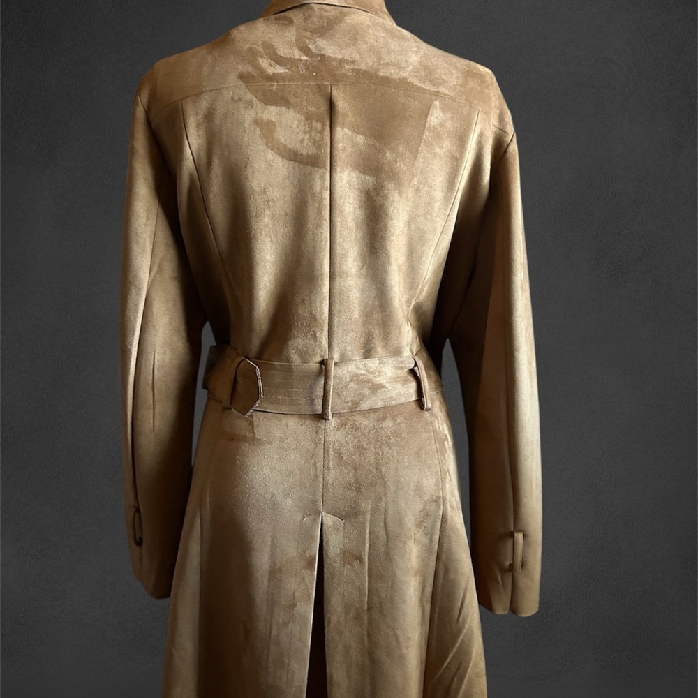 New York and Company Chic Brown Trench Coat EUC Size XL - Picture 13 of 14